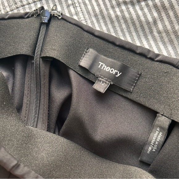 Theory Black Becker Slim Ankle Trousers size 12 work pants - Picture 5 of 7